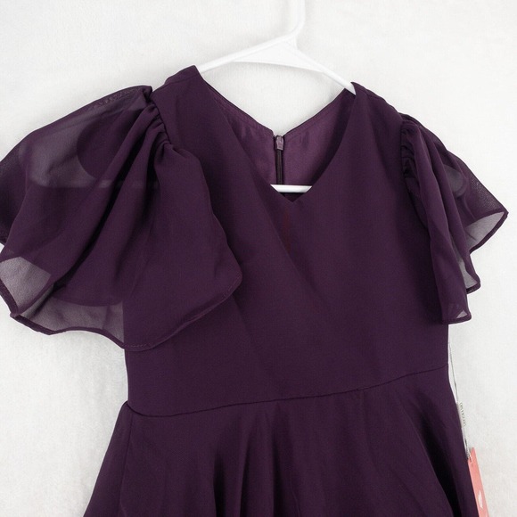 JJ's House Girls Dress Size 8 Purple Junior Bridesmaid Formal Wedding NWT - Picture 2 of 7